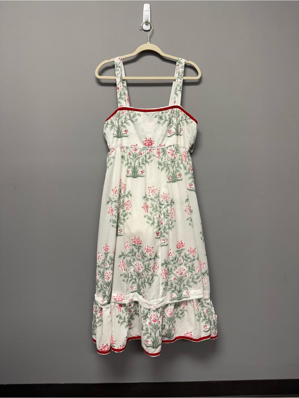 Juliet Dunn Sash Bow Back Midi Dress Japanese Flower - Picture 4 of 7